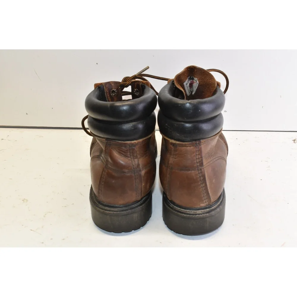 Red Wing 1607 Supersole Work Boots Brown Mens 9B Leather Lace Up Padded USA 90's